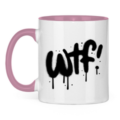 Tasse zweifarbig "WTF" - Grafikmagie