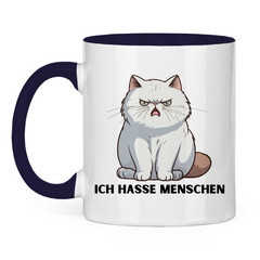 Tasse zweifarbig "Ich hasse Menschen" - Grafikmagie