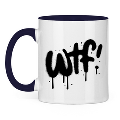 Tasse zweifarbig "WTF" - Grafikmagie