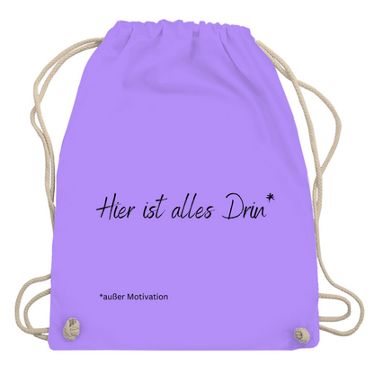 Turnbeutel "Hier ist alles drin"