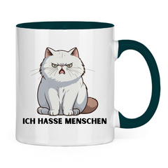 Tasse zweifarbig "Ich hasse Menschen" - Grafikmagie