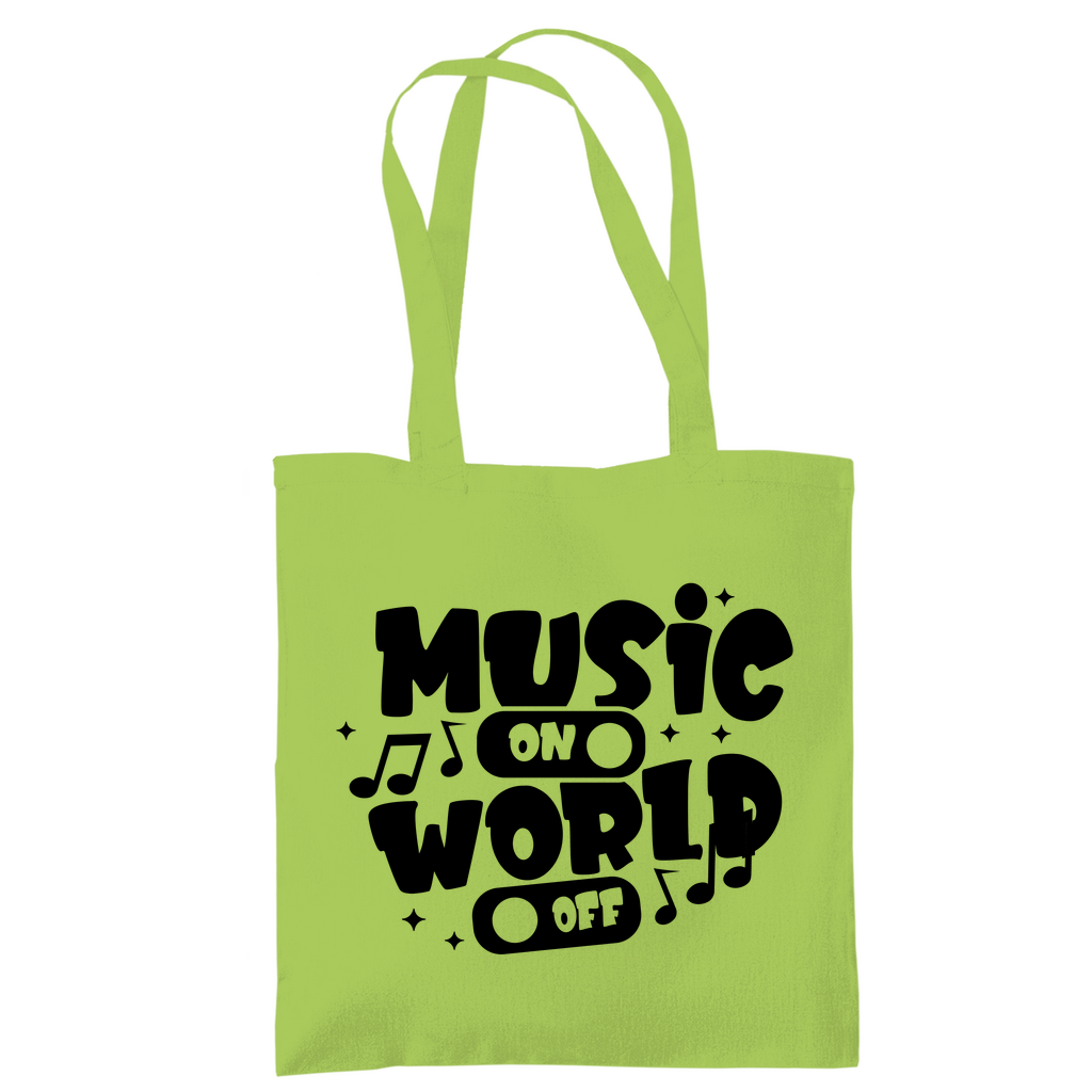 Tragetasche "Music on World Off"