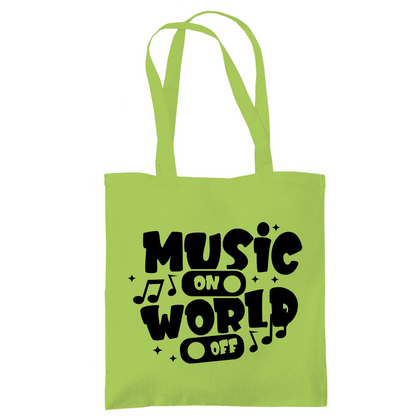 Tragetasche "Music on World Off"