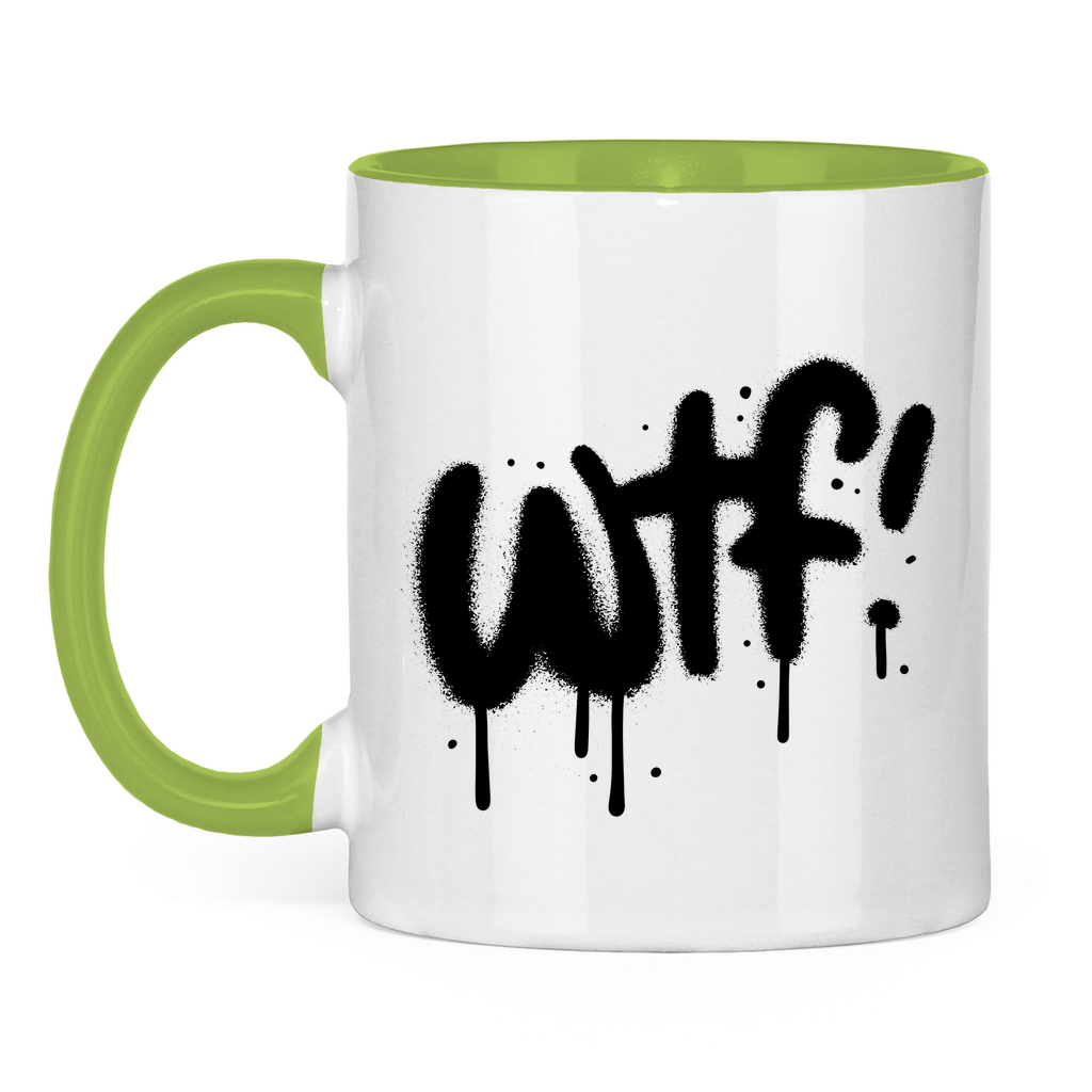 Tasse zweifarbig "WTF" - Grafikmagie