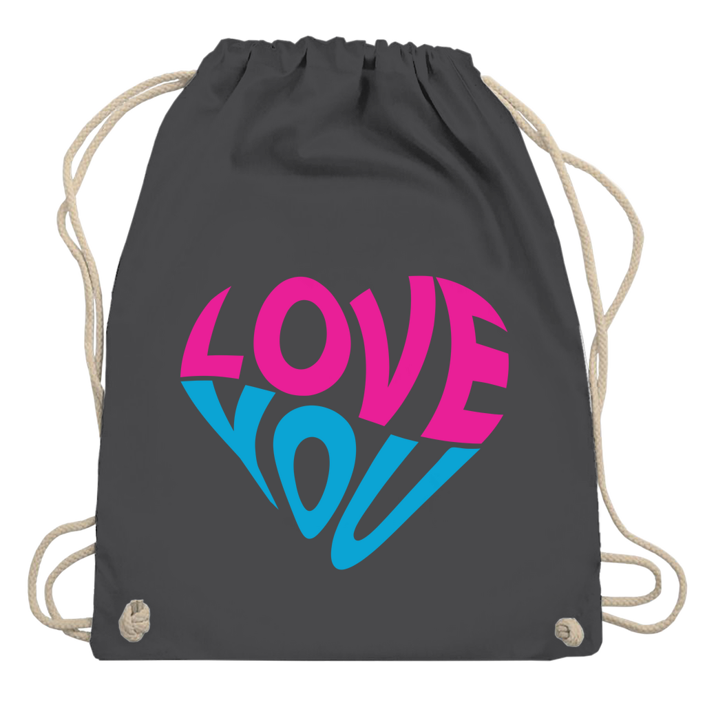 Turnbeutel "Love you"