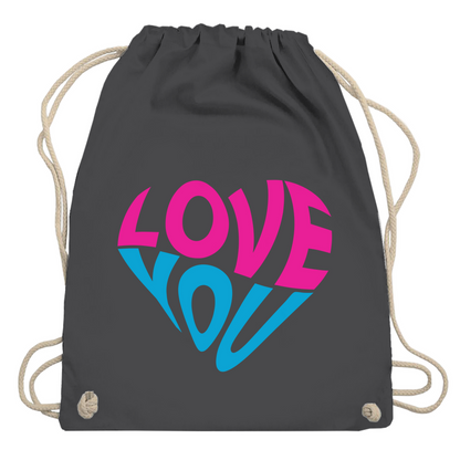 Turnbeutel "Love you"