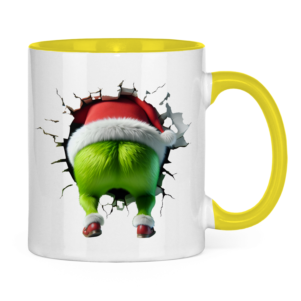 Tasse zweifarbig "Grinch Break Through"