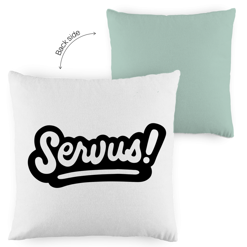 Kopfkissen zweifarbig "Servus" - Grafikmagie