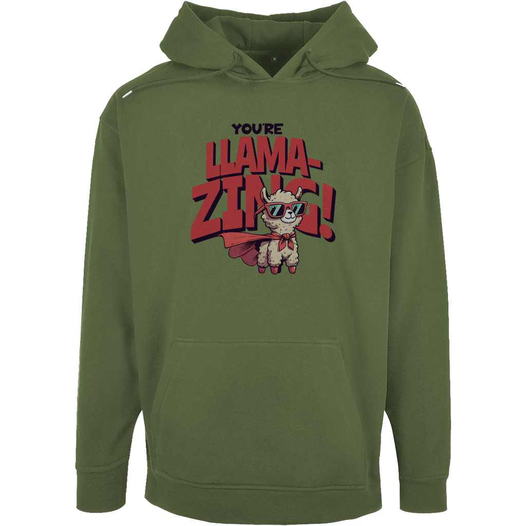 Unisex Oversize Hoodie "You're Look LLamazing"