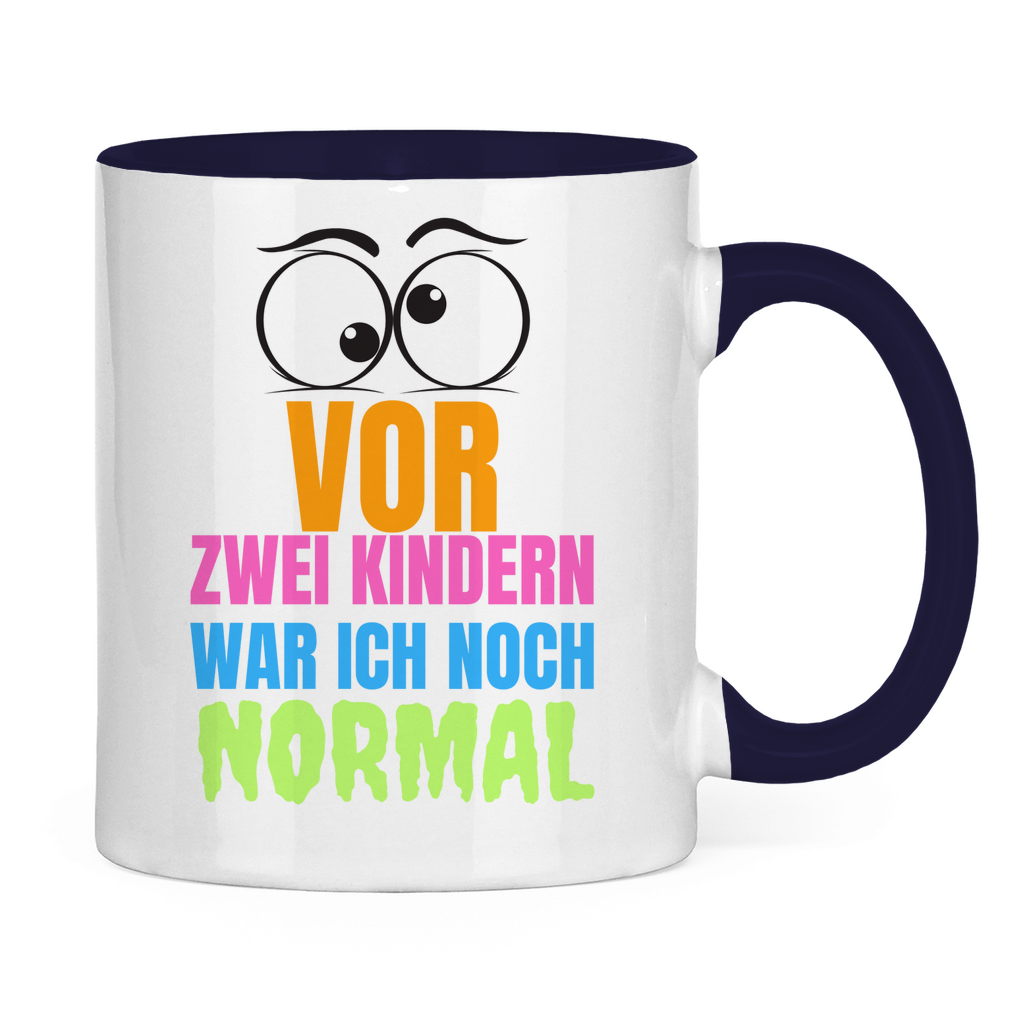 Tasse zweifarbig "Vor zwei Kindern war ich noch normal" - Grafikmagie