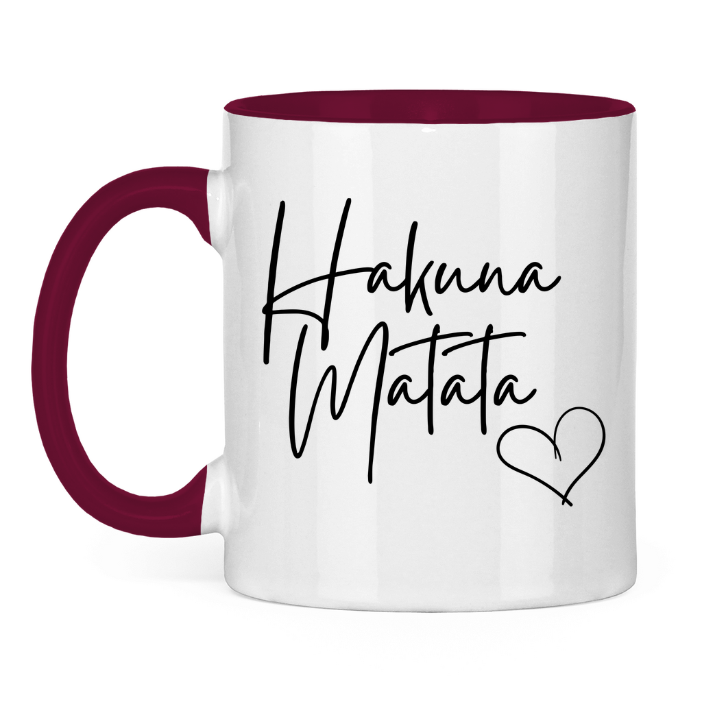 Tasse zweifarbig "Hakuna Matata" - Grafikmagie