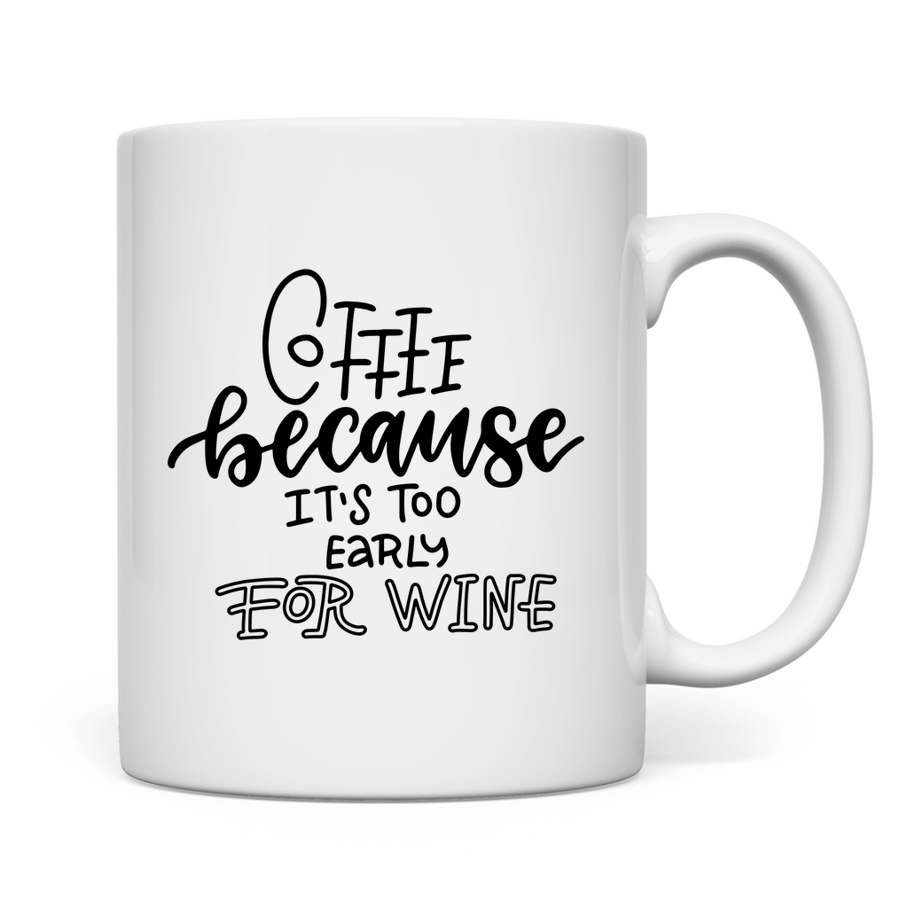 Tasse "Coffee because" - Grafikmagie