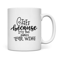 Tasse "Coffee because" - Grafikmagie