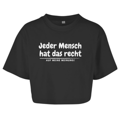 Damen Oversize Crop Top  "Jeder hat das recht auf meine Meinung"