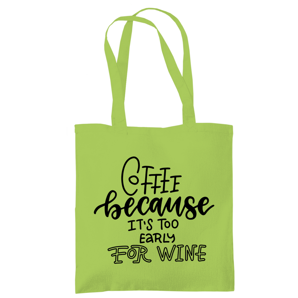 Tragetasche "Coffee because" - Grafikmagie