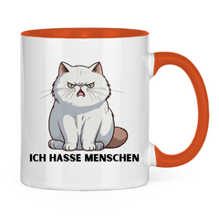 Tasse zweifarbig "Ich hasse Menschen" - Grafikmagie