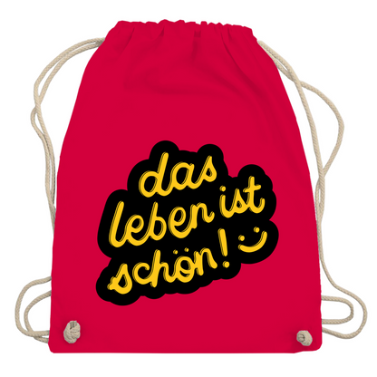 Turnbeutel "das Leben ist schön"