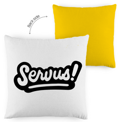 Kopfkissen zweifarbig "Servus" - Grafikmagie