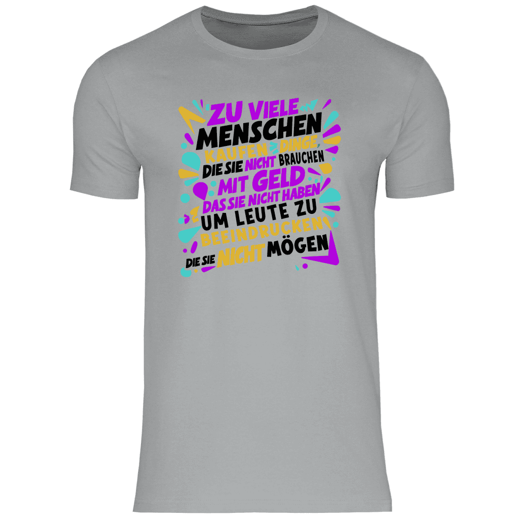Herren T-Shirt "zu viele Menschen"