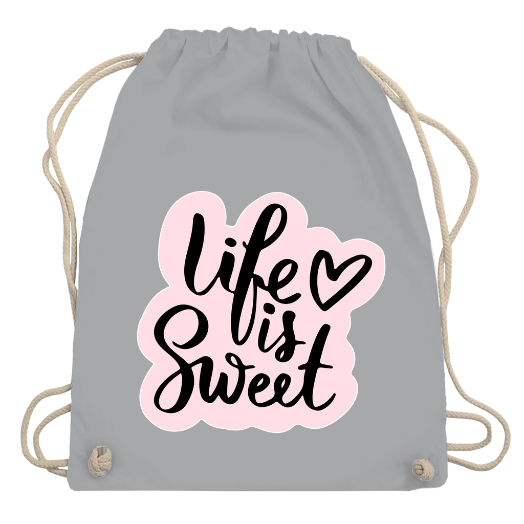 Turnbeutel "Life is sweet"