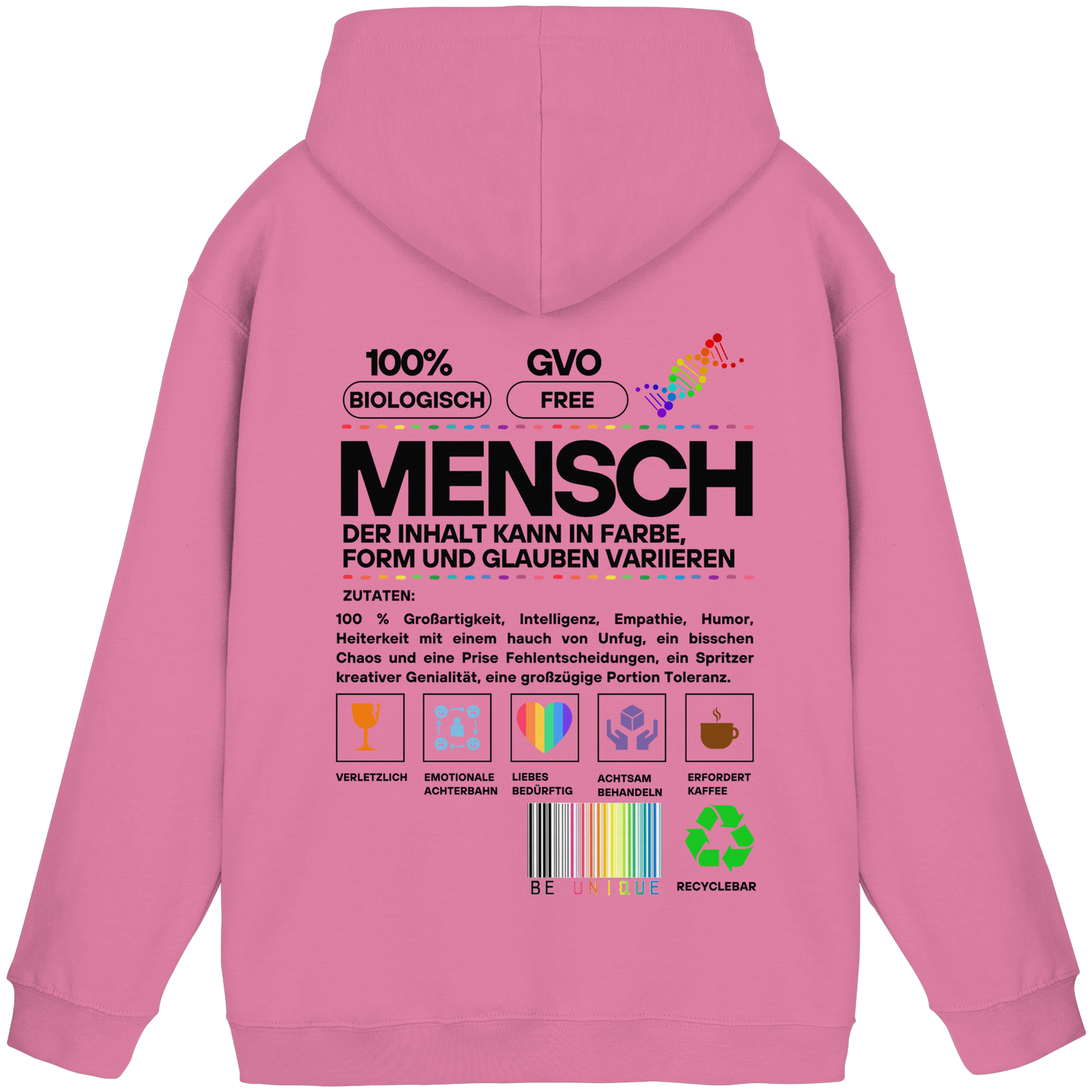 Mensch anleitung - Basic Hoodie