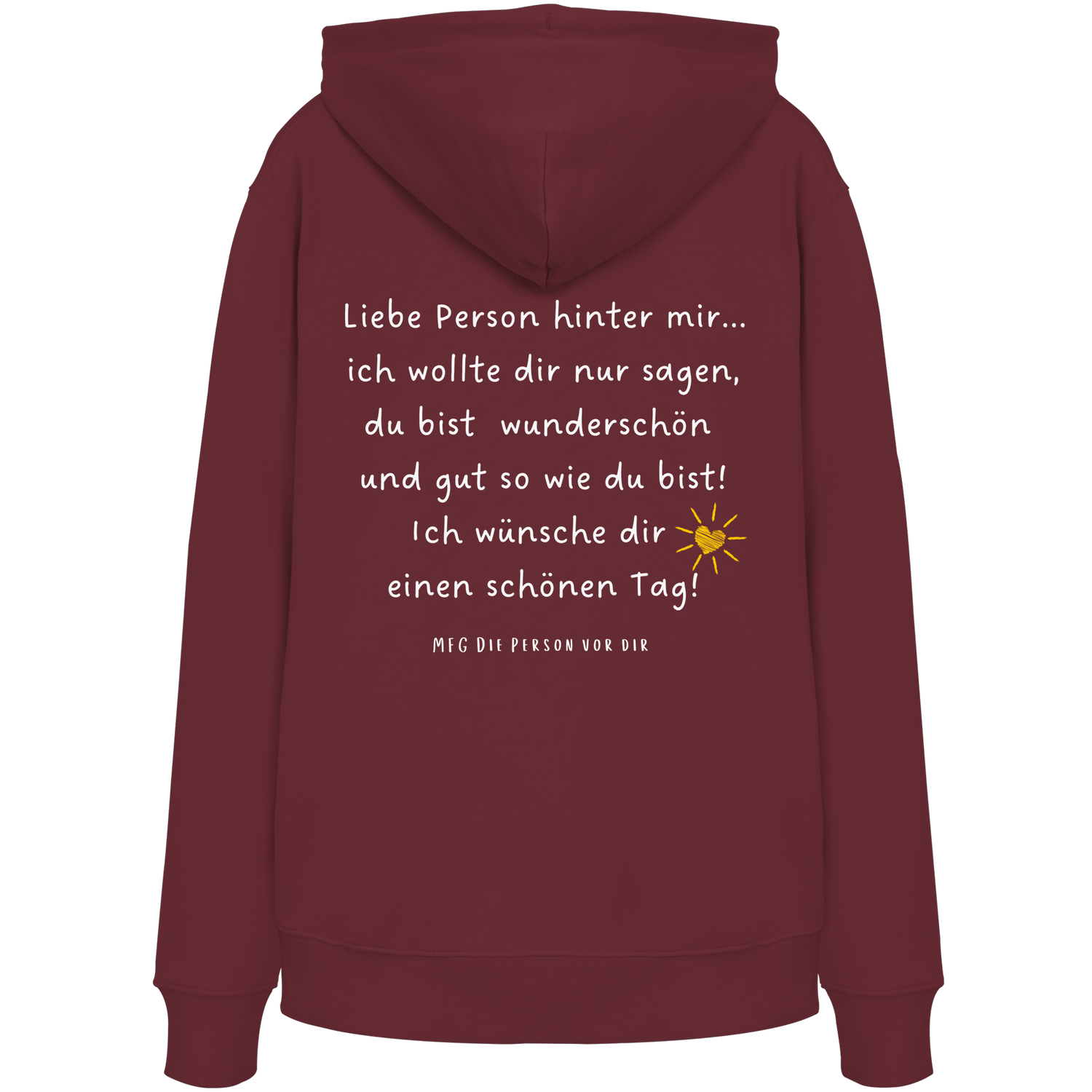 Liebe Person hinter mir... - Organic Hoodie
