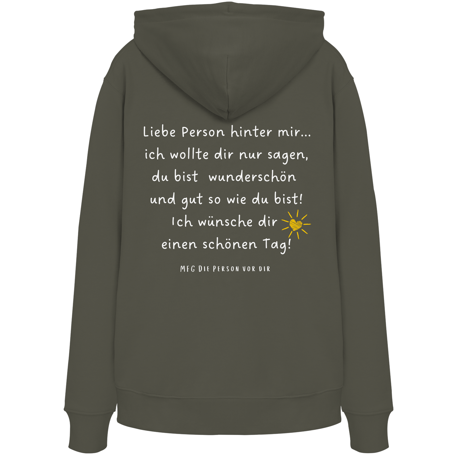 Liebe Person hinter mir... - Organic Hoodie