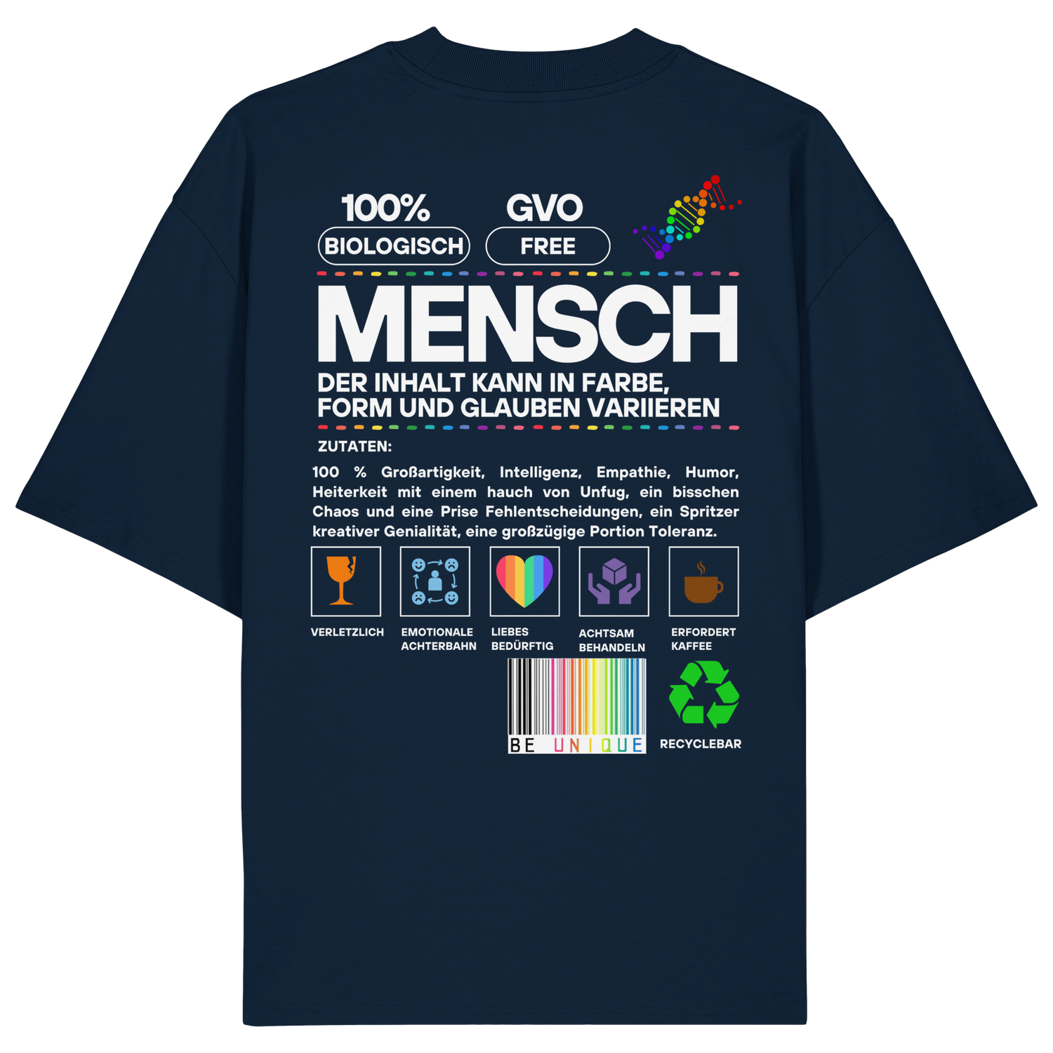 Mensch anleitung - Oversize Shirt