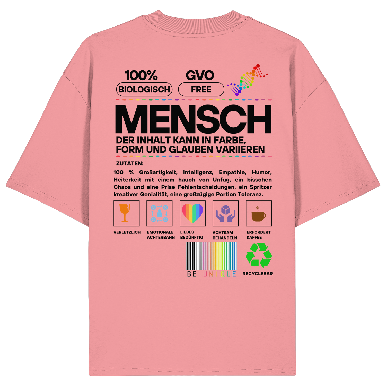 Mensch anleitung - Oversize Shirt