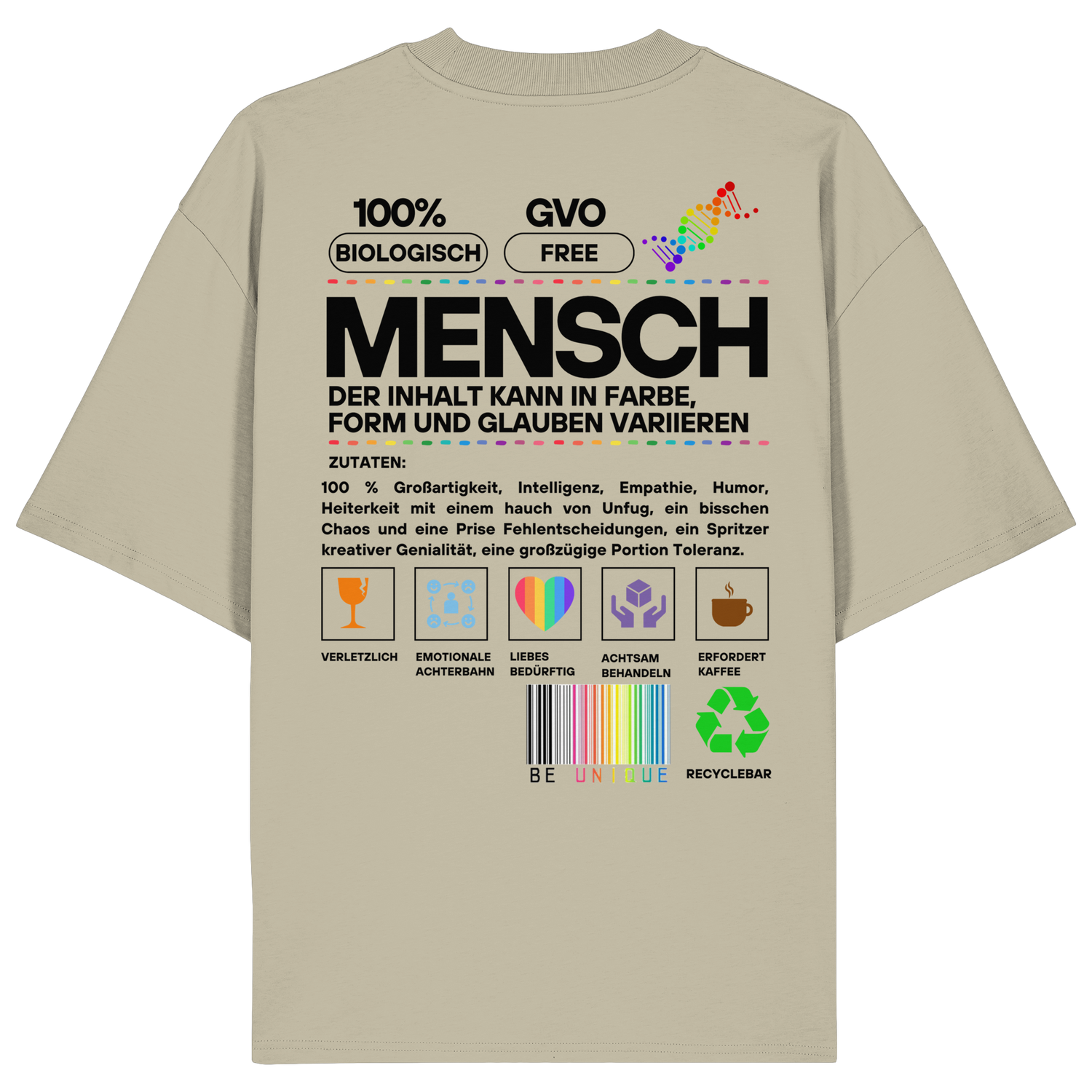 Mensch anleitung - Oversize Shirt