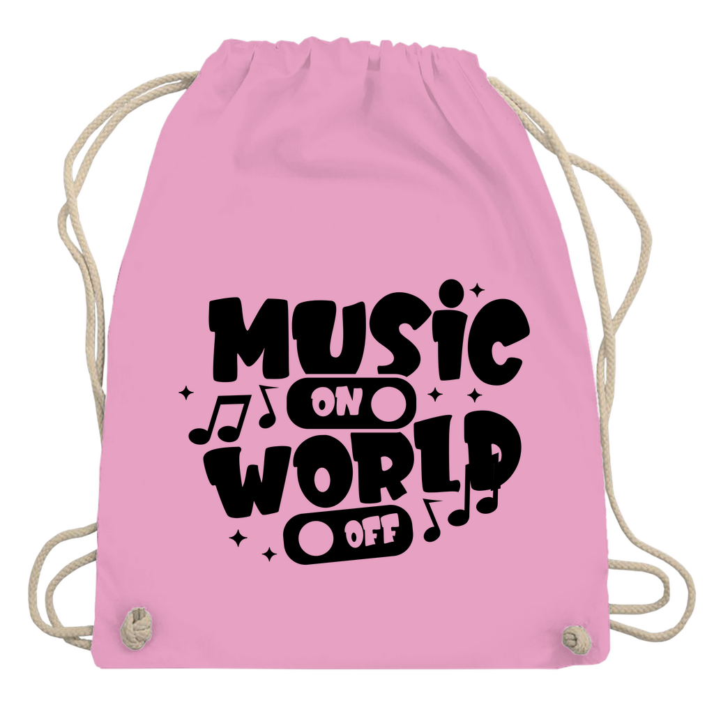 Turnbeutel "Music on World Off"