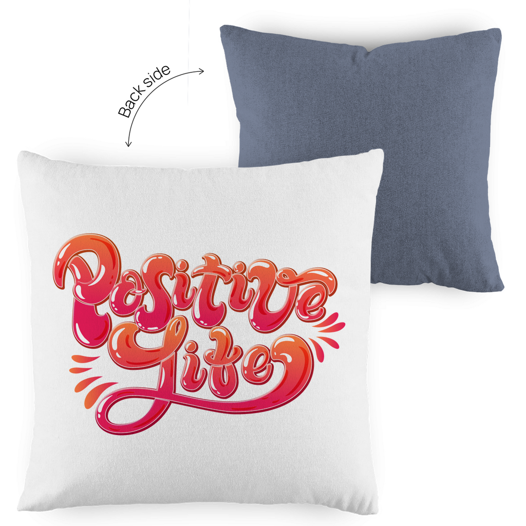 Kopfkissen zweifarbig "Positive Life" - Grafikmagie