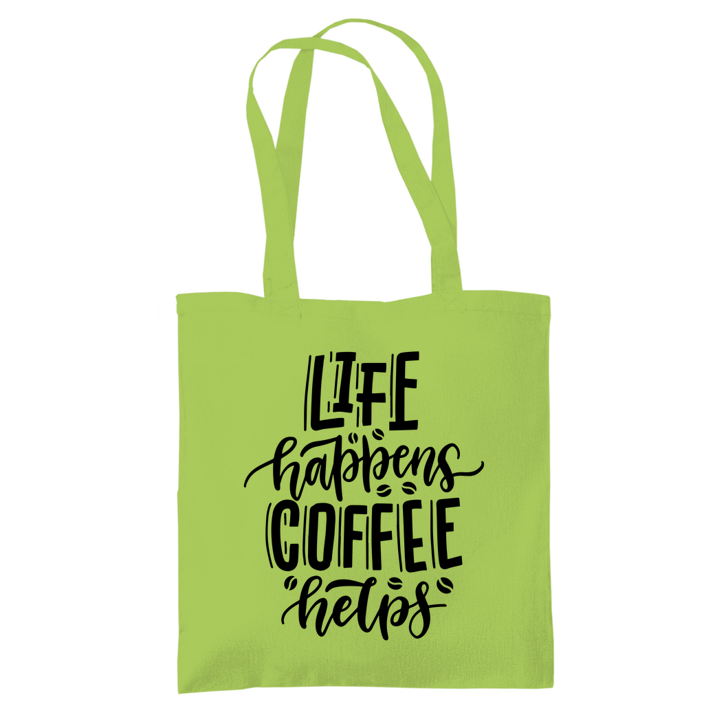 Tragetasche "Life happens"
