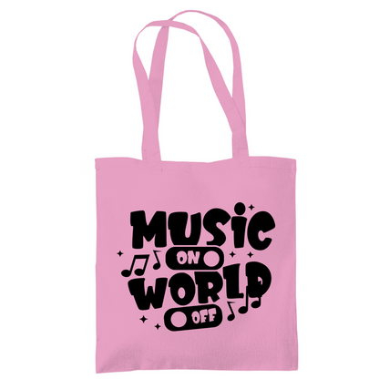 Tragetasche "Music on World Off"