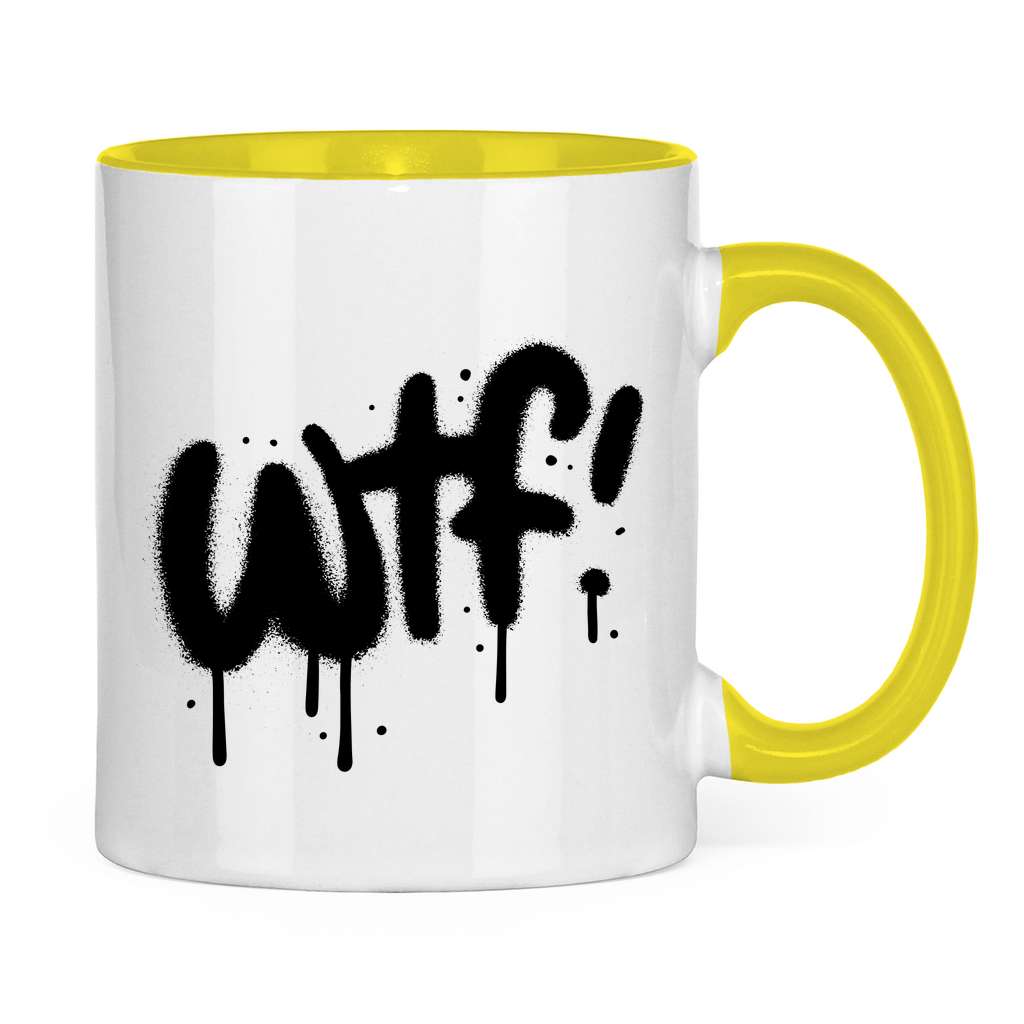 Tasse zweifarbig "WTF" - Grafikmagie