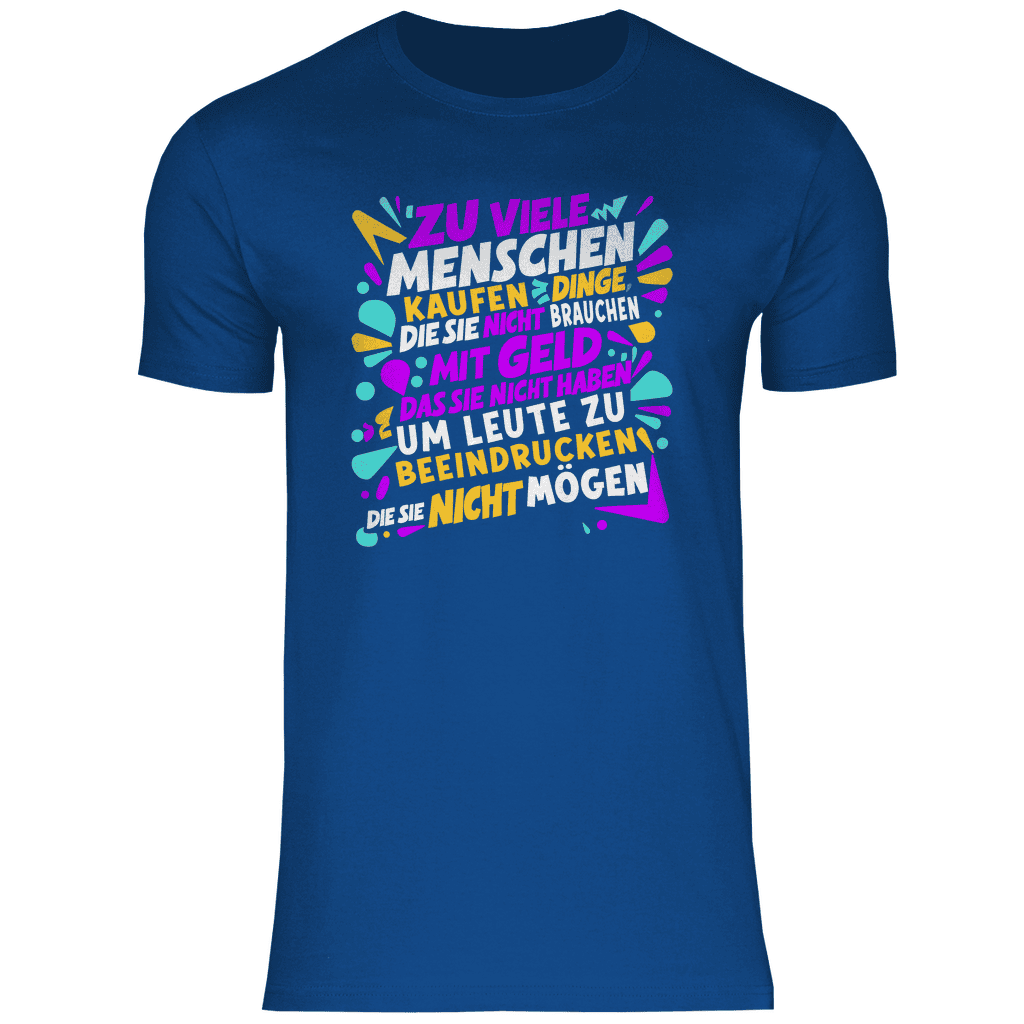 Herren T-Shirt "zu viele Menschen"