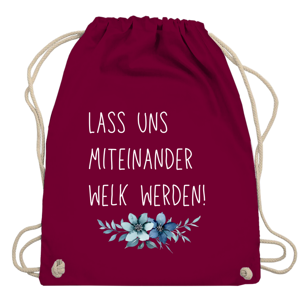 Turnbeutel "lass uns miteinander Welk werden"