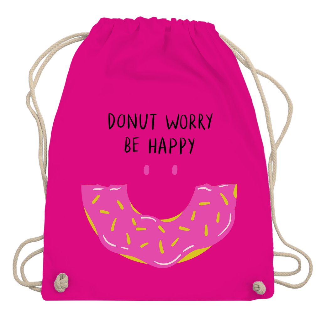 Turnbeutel "Donut worry be happy"