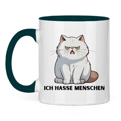 Tasse zweifarbig "Ich hasse Menschen" - Grafikmagie