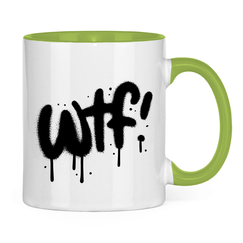 Tasse zweifarbig "WTF" - Grafikmagie