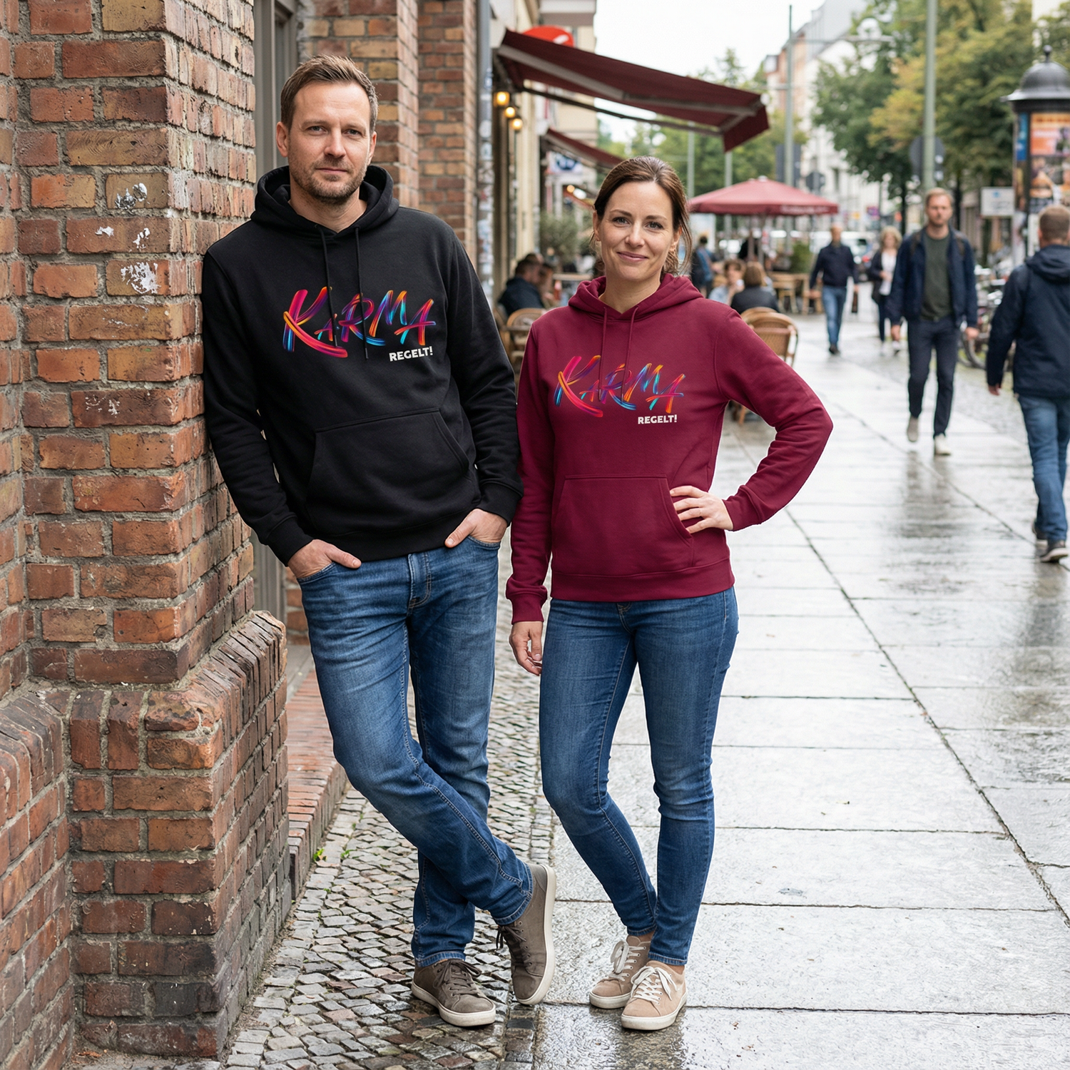 Karma regelt Damen Hoodie