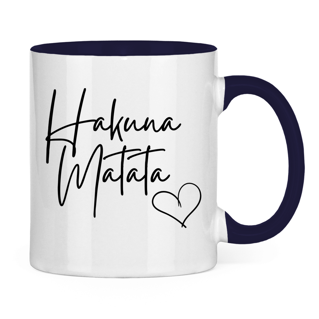Tasse zweifarbig "Hakuna Matata" - Grafikmagie