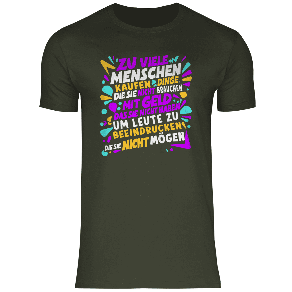 Herren T-Shirt "zu viele Menschen"