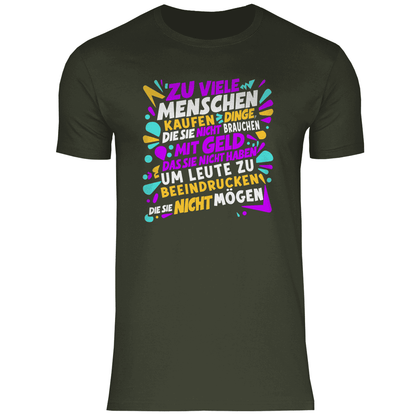 Herren T-Shirt "zu viele Menschen"