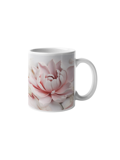 Panorama Tasse "Pink Flower" - Grafikmagie