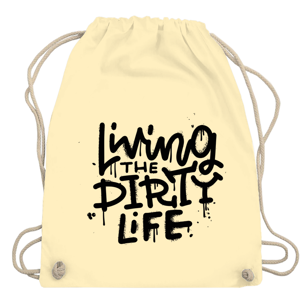Turnbeutel "Living the dity life"