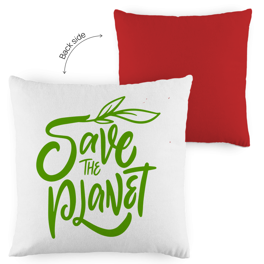 Kopfkissen zweifarbig "Save the Planet" - Grafikmagie