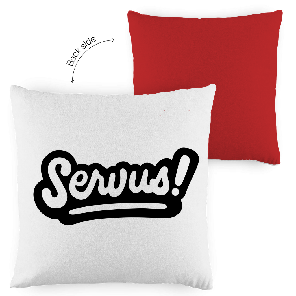 Kopfkissen zweifarbig "Servus" - Grafikmagie