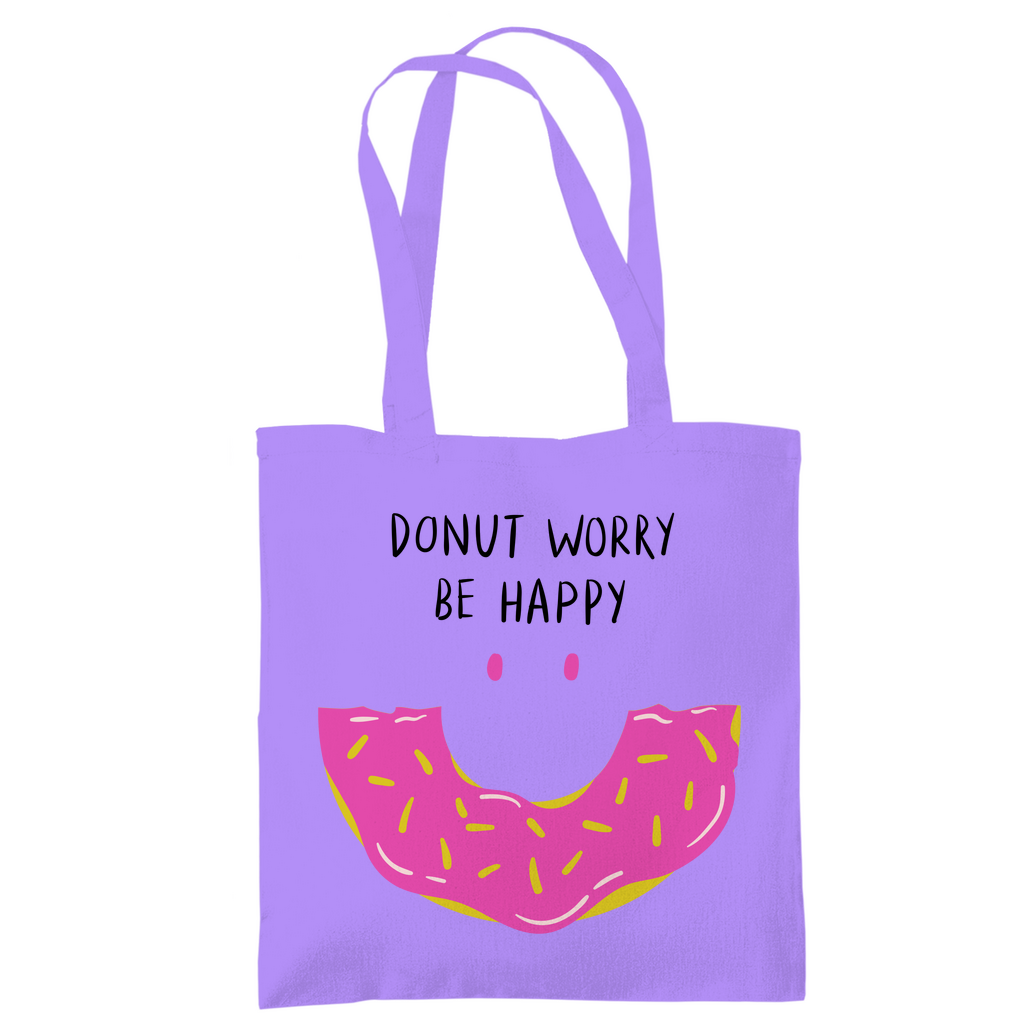 Tragetasche "Donut worry be happy" - Grafikmagie