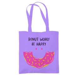 Tragetasche "Donut worry be happy" - Grafikmagie